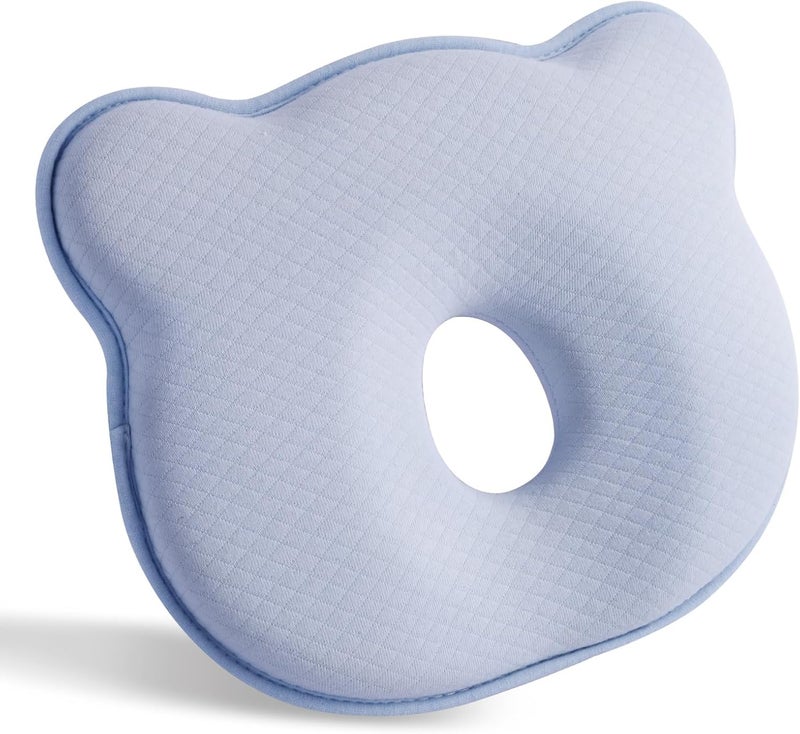 FOBSERD Memory Foam Baby Pillow,Cute Cartoon Bear Soft and Cozy Pillow, Breathable Bedding Set for Infants for Small Boys and Girls Prevent Flat Head - Image 1